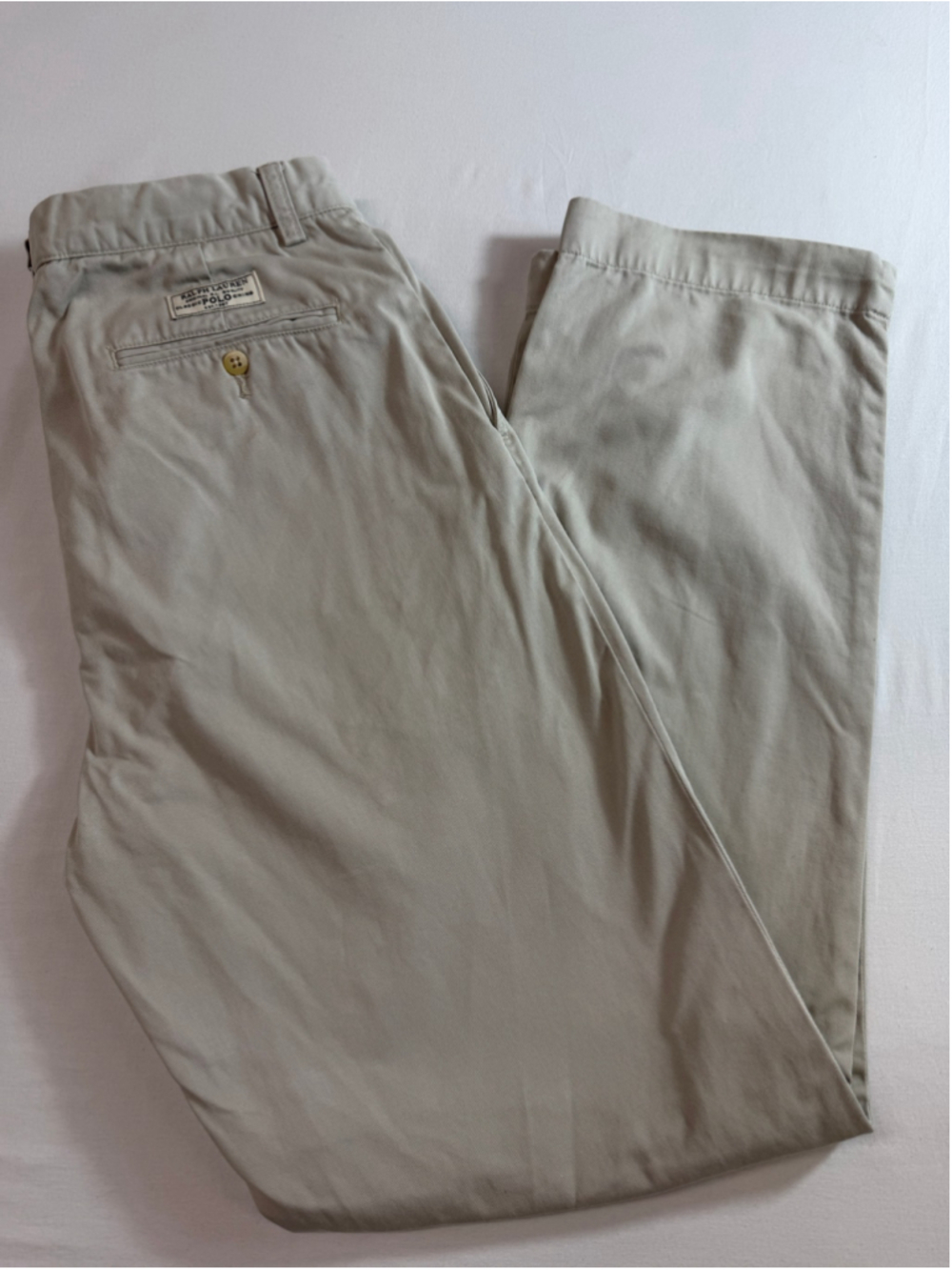 Men's Polo Ralph Lauren Prospect Chino Pants Beige Waist 32 x 32. 1833